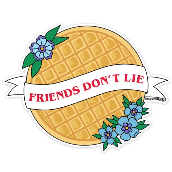 Sammy Gorin LLC Sticker Friends Don't Lie Waffle, Stranger Things, Sticker