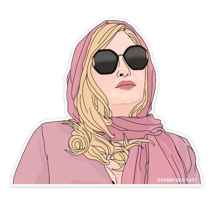 Sammy Gorin LLC Sticker Tanya McQuoid, The White Lotus, Jennifer Coolidge, Sticker