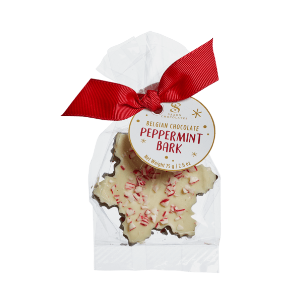 Saxon Chocolates Sweets Peppermint Bark Snowflakes - 3 Pcs.