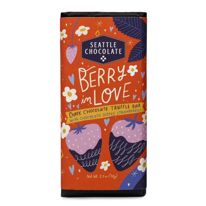 Seattle Chocolate Sweets Berry In Love Dark Chocolate Truffle Bar