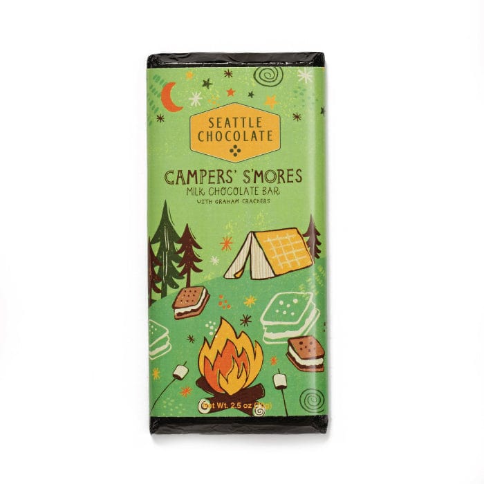 Seattle Chocolate Sweets Campers' S'Mores Milk Chocolate Truffle Bar