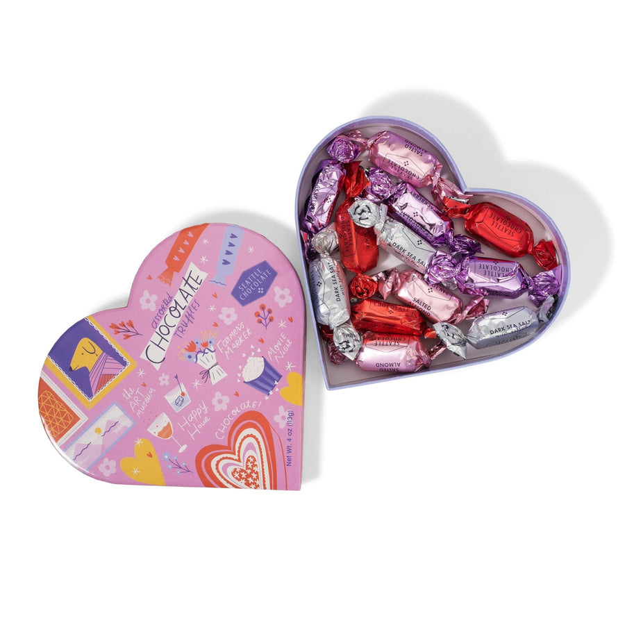 Seattle Chocolate Sweets To-Do With You Assorted Truffle Heart