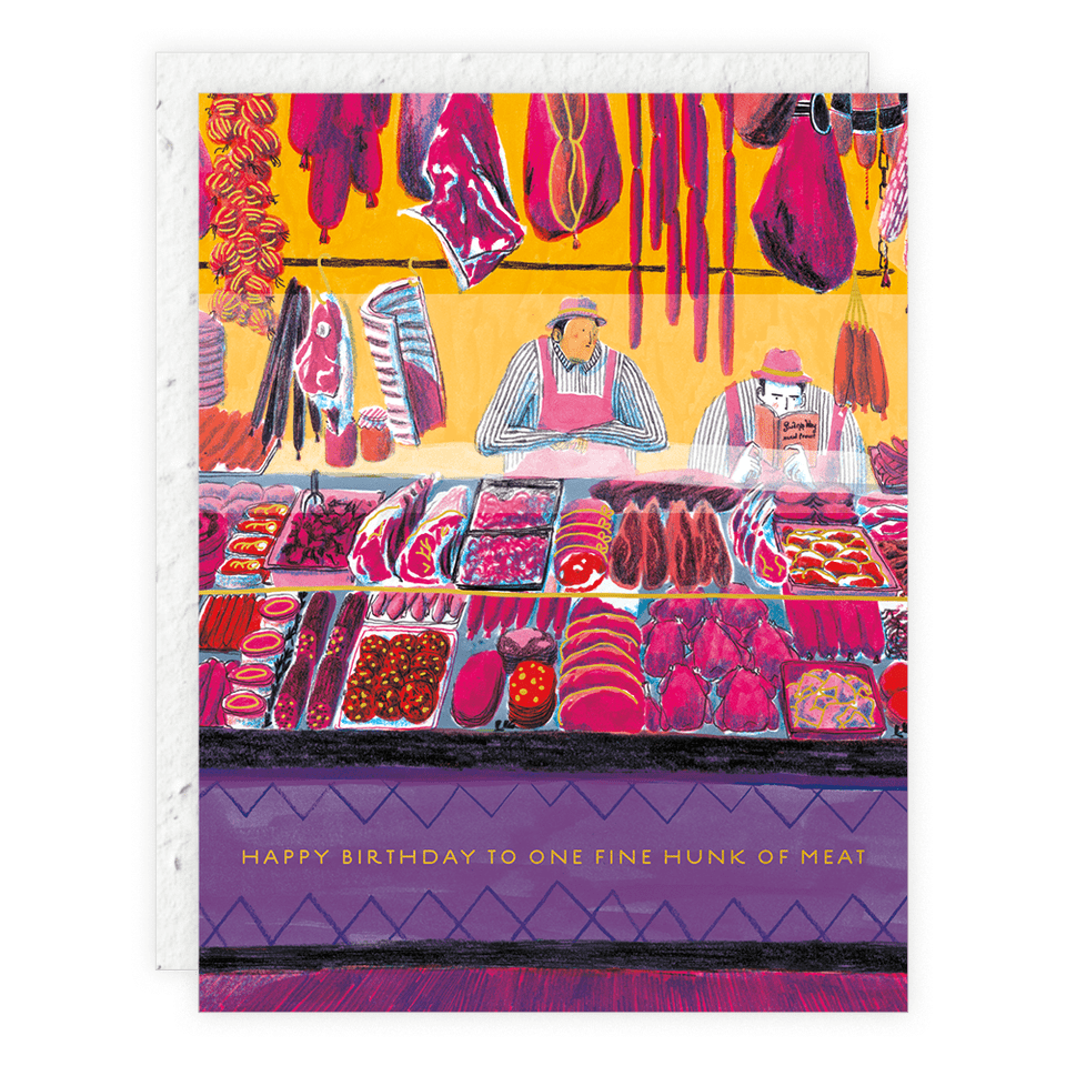 Seedlings Card Hunk of Meat Birthday Card