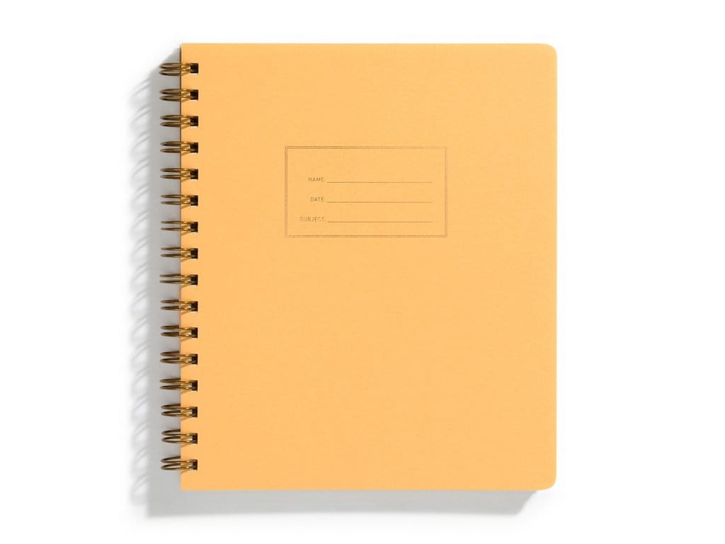 Shorthand Press Notebook Mustard Standard Notebook - Dot Grid, Right Hand