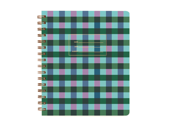 Shorthand Press Notebook Plaid Standard Notebook Lined - Right Handed