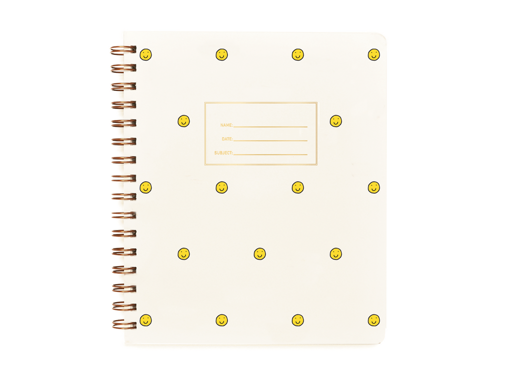 Shorthand Press Notebook Smiley Face Standard Notebook Lined - Right Handed