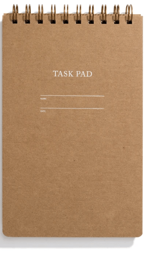 Shorthand Press Notepad Task Pad - Kraft