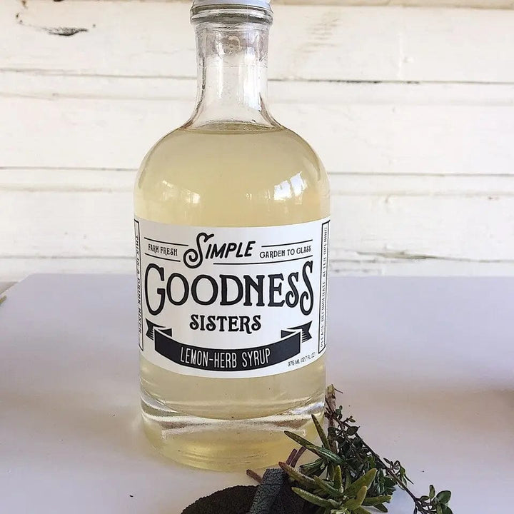 Simple Goodness Sisters Food and Beverage Lemon Herb Simple Syrup