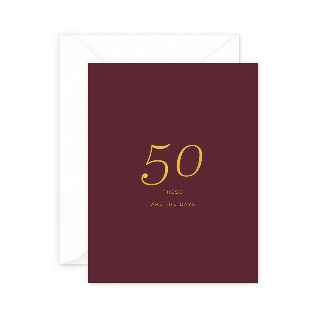 Smitten on Paper Card 50 Milestone Birthday Card