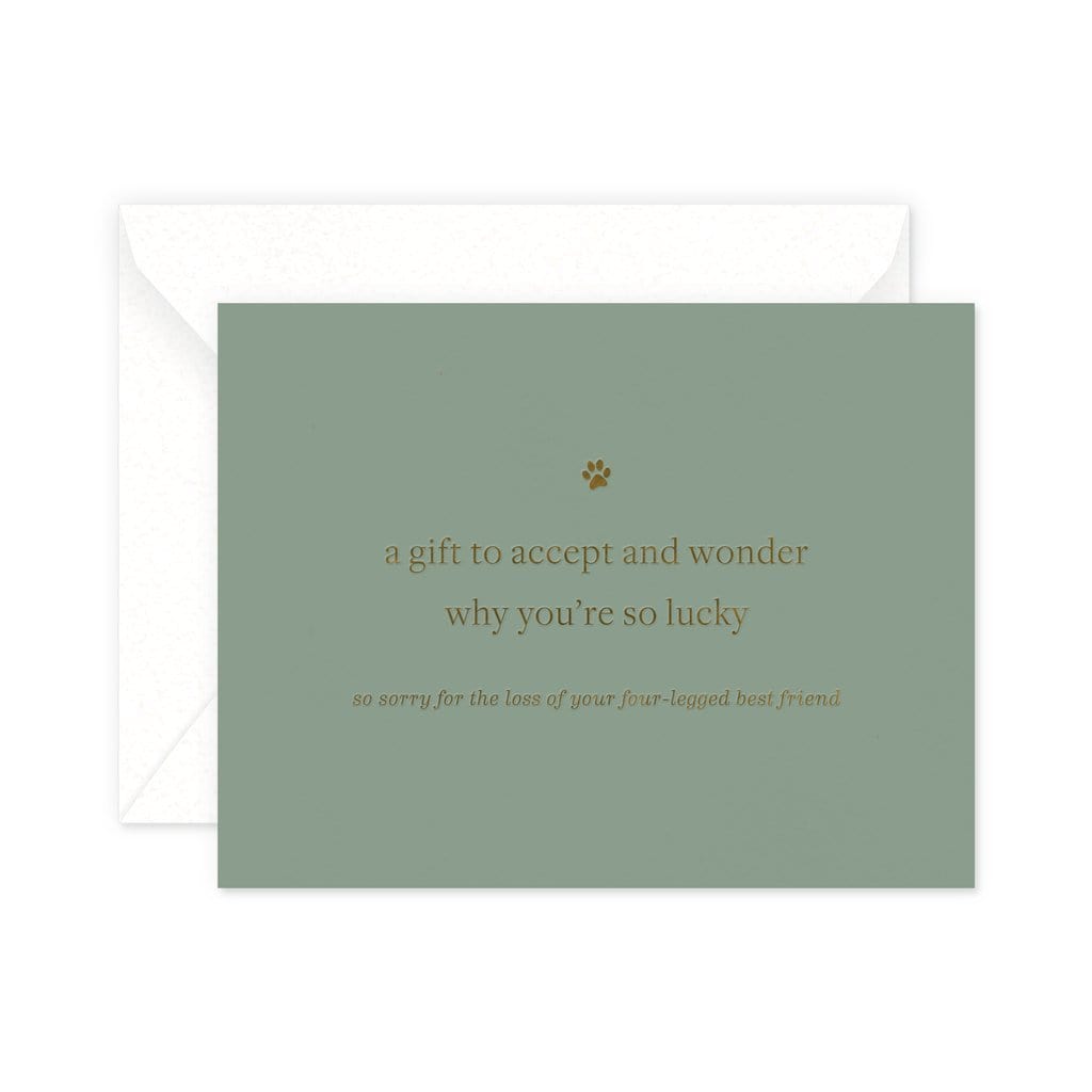 Smitten on Paper Card Lucky Pet Sympathy Greeting Card