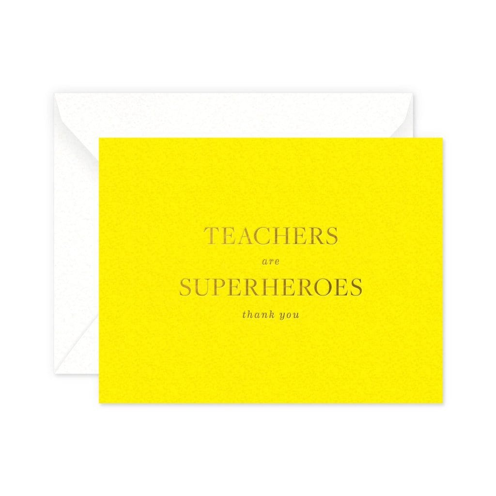 Smitten on Paper Card Teachers are Superheros Greeting Card