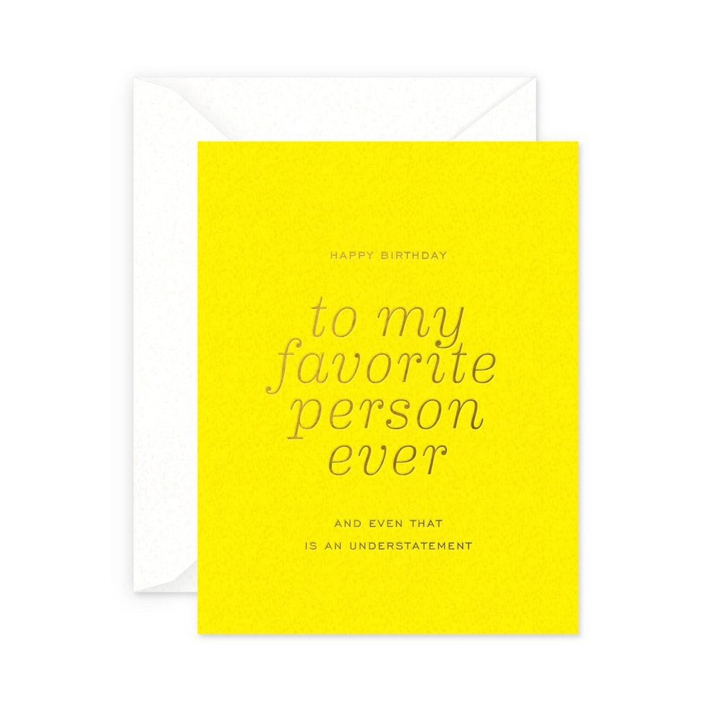 Smitten on Paper Single Card Favorite Person Birthday Card