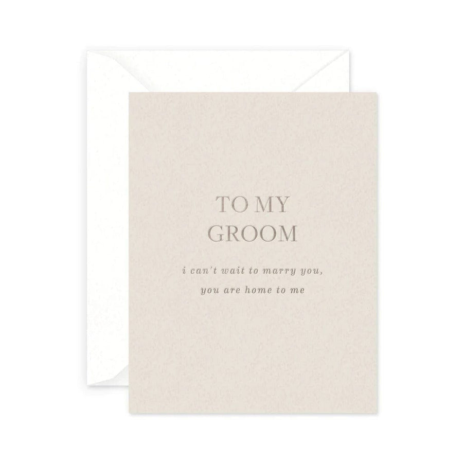 Smitten on Paper Wedding To My Groom Greeting Card