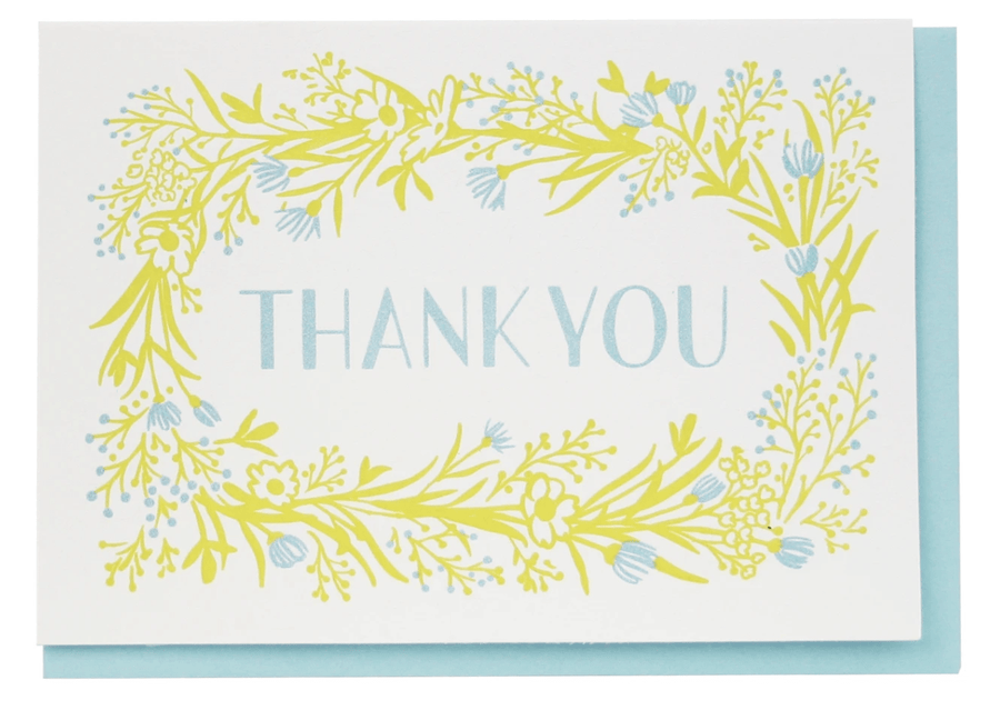 Smudge Ink Boxed Card Set Wildflower Thank You Boxed Note Cards