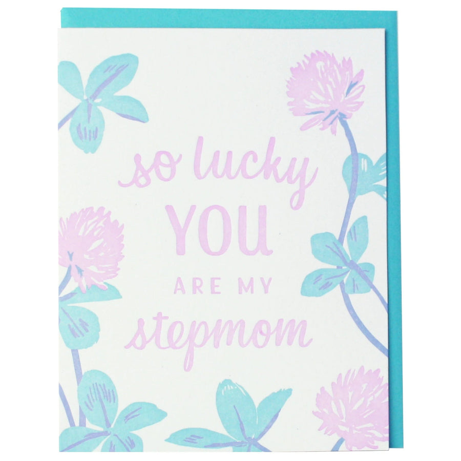 Smudge Ink Card Clover Stepmom Mother's Day Card