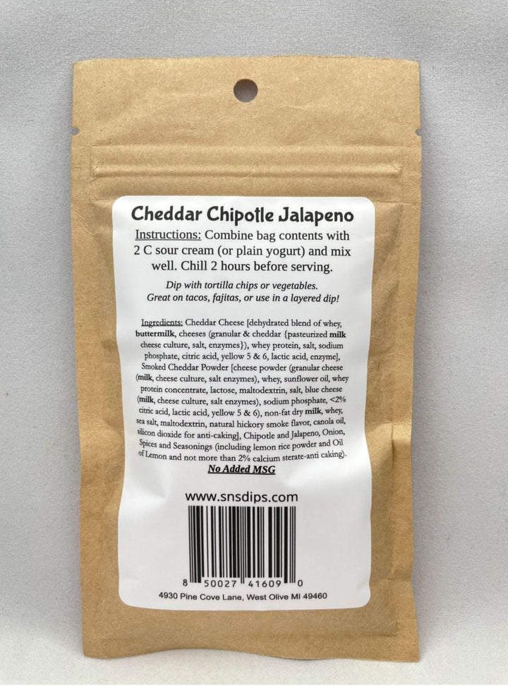 Cheddar Chipotle Jalapeno Dip Mix Food and Beverage SnS Dips 