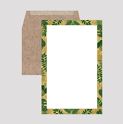 Sowing Ground Stationery Set Jungle Leaves Letter Writing Set