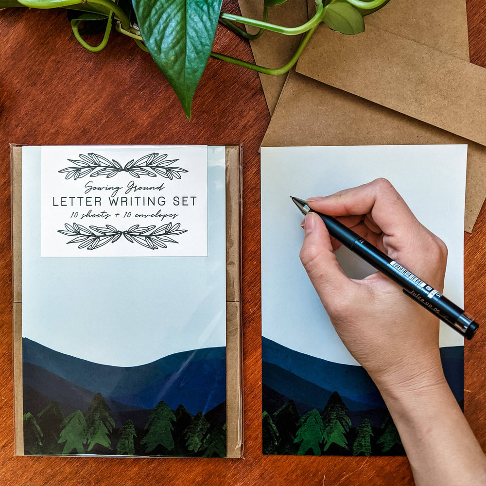 Sowing Ground Stationery Set Mountains Forest Letter Writing Set