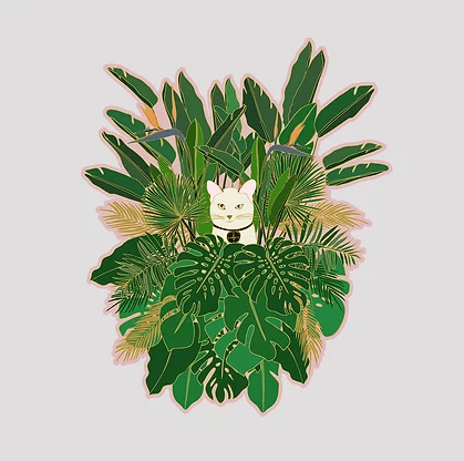 Sowing Ground Sticker Jungle Cat Vinyl Sticker