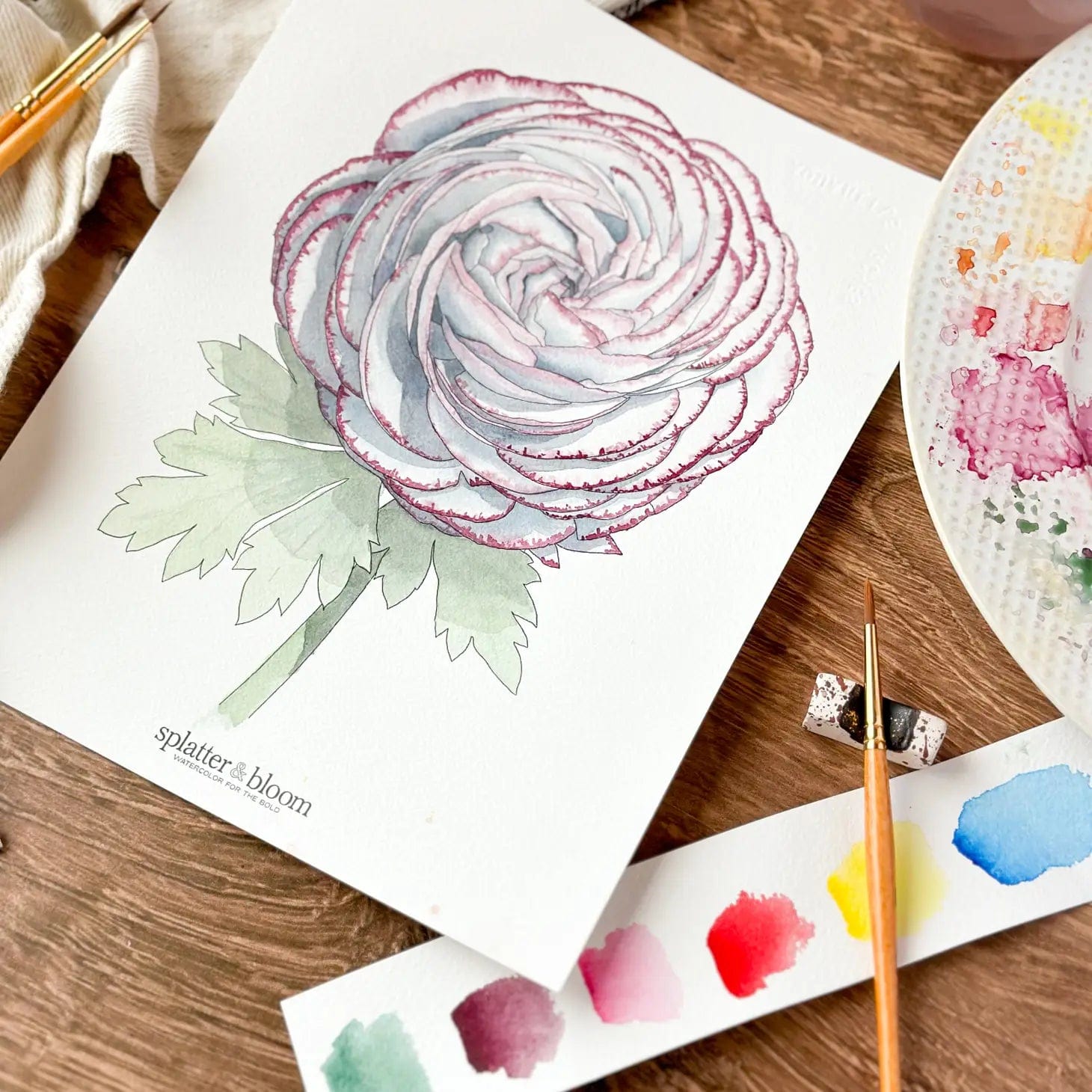 Fall Florals Watercolor Painting Kit – Splatter & Bloom
