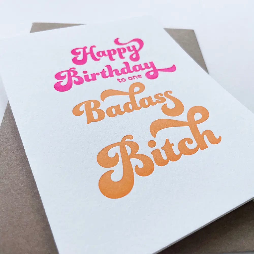 Steel Petal Press Card Badass Birthday Card