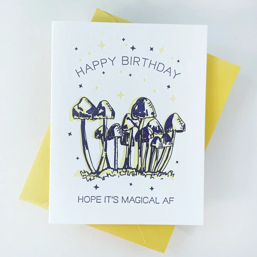 Steel Petal Press Card Magical Mushroom Birthday Card