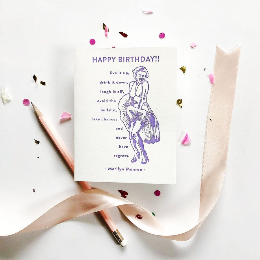 Steel Petal Press Card Marilyn Monroe Birthday Card