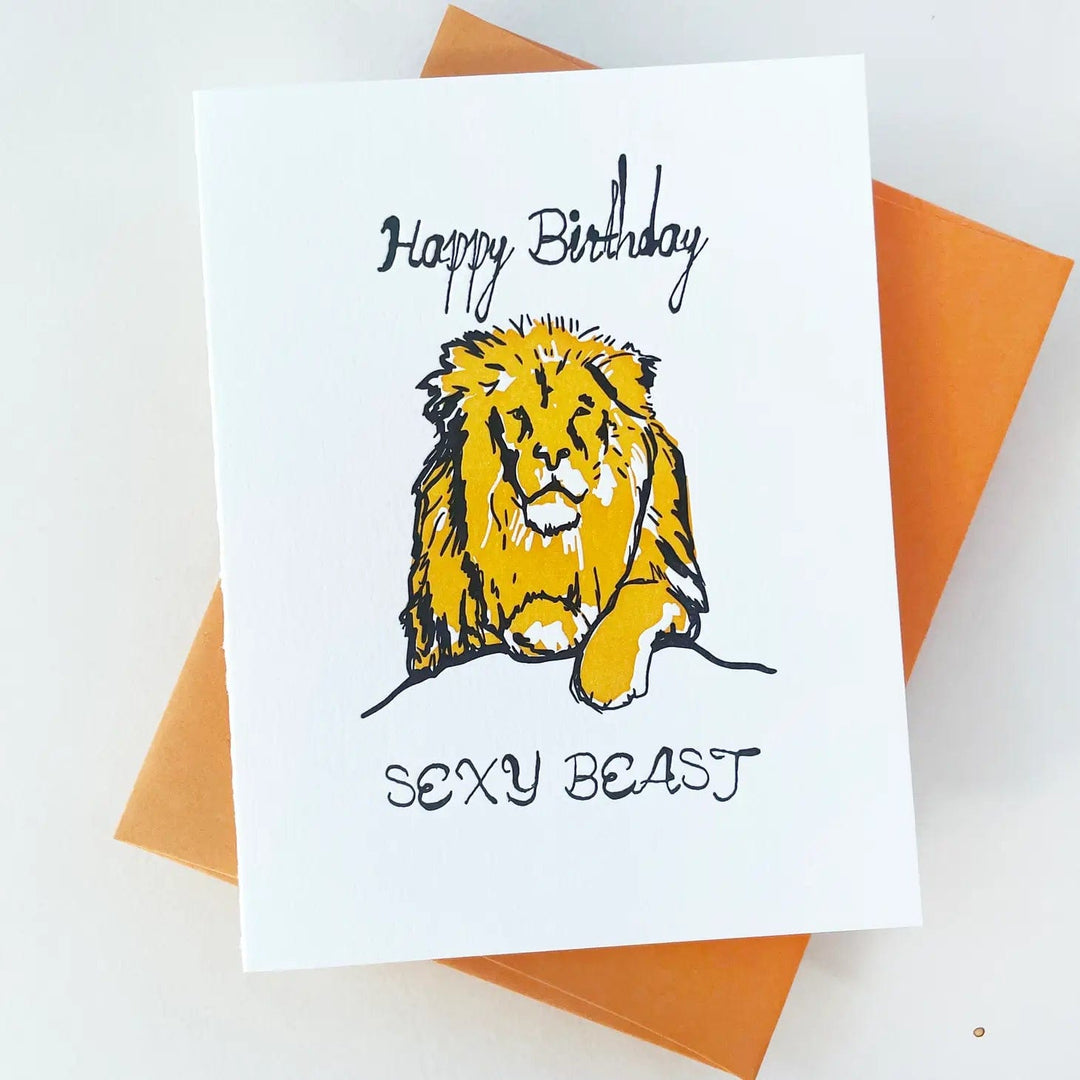 Steel Petal Press Card Sexy Beast Birthday Card