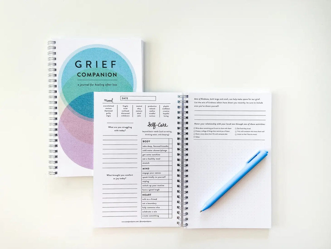 Steel Petal Press Guided Journal Circles Grief Journal Notebook