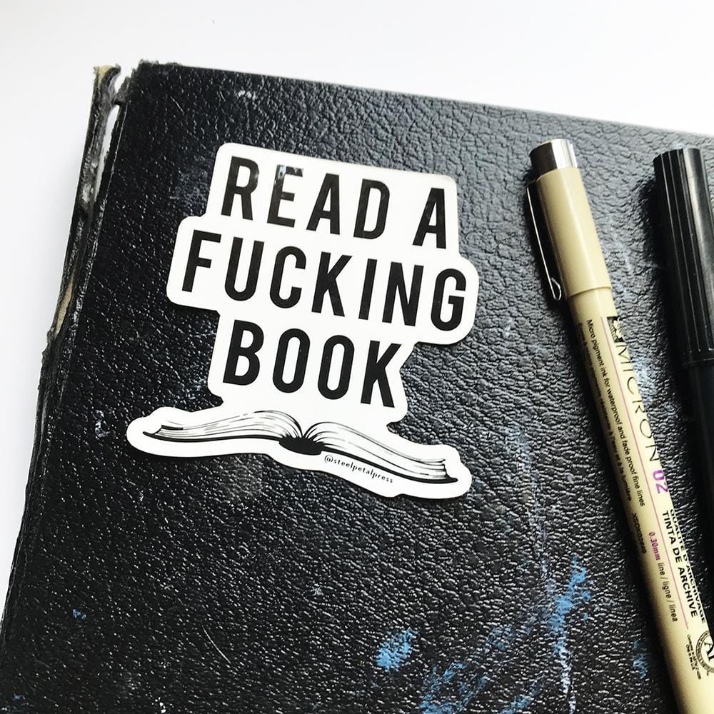 Steel Petal Press Sticker Fucking Book Sticker