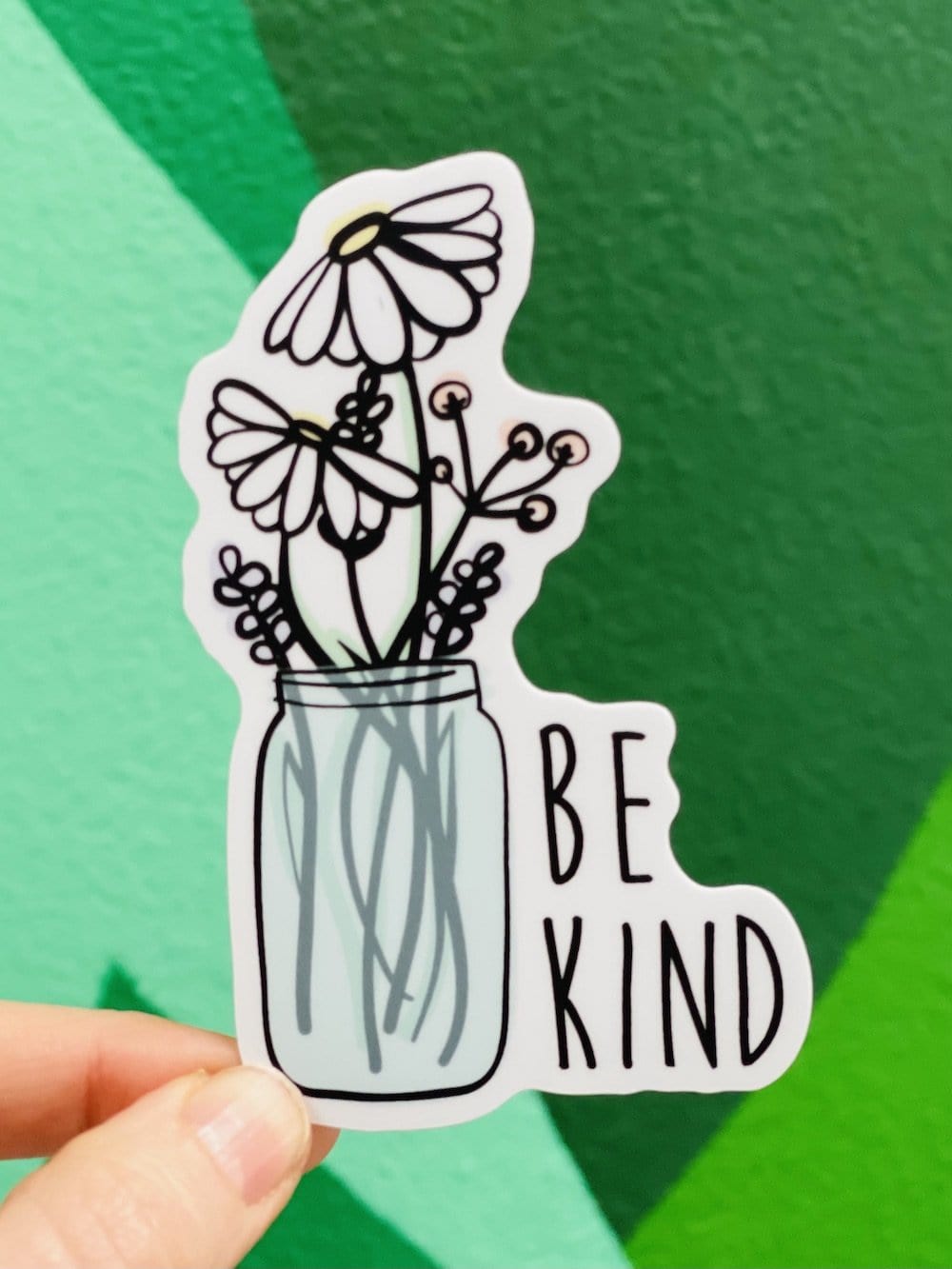 Stickers Northwest Sticker Be Kind Wildflower Jar Sticker