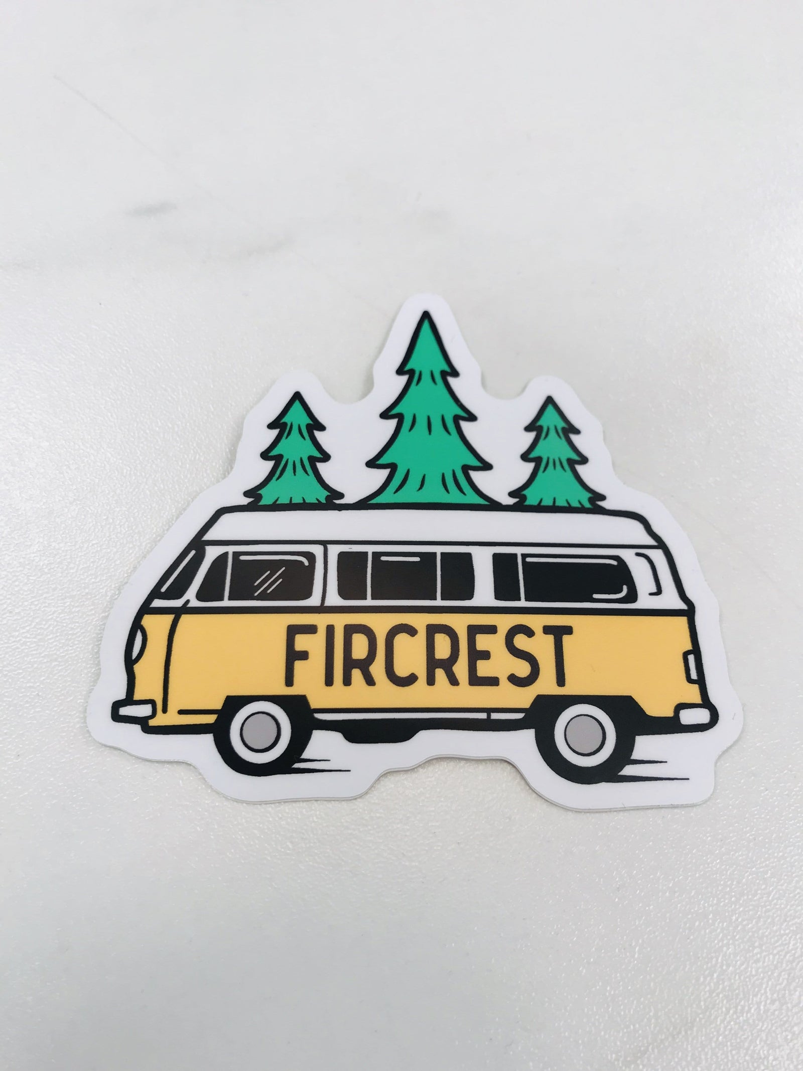 Stickers Northwest Sticker Fircrest Bus and Trees Sticker