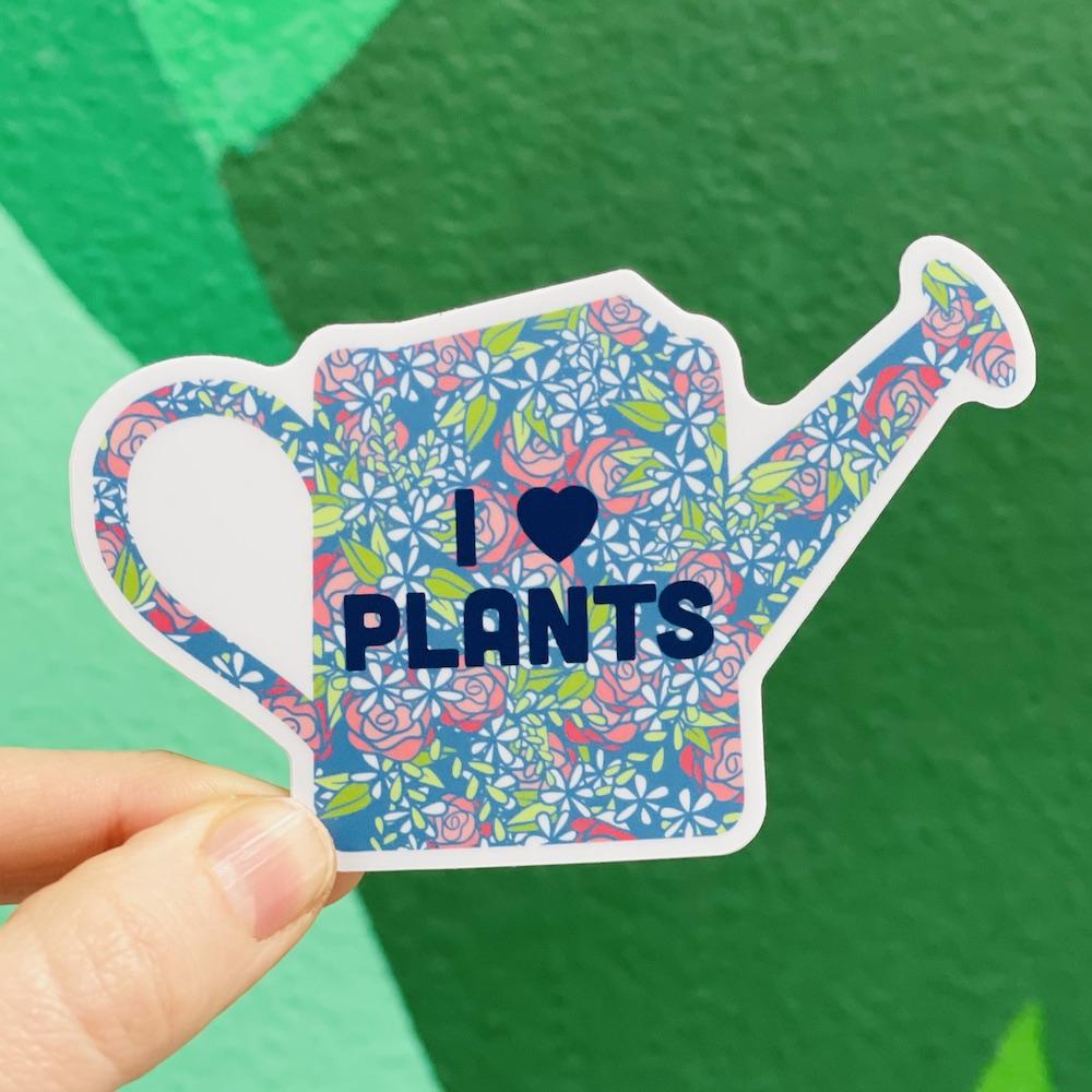 Stickers Northwest Sticker Floral Watering Can Sticker