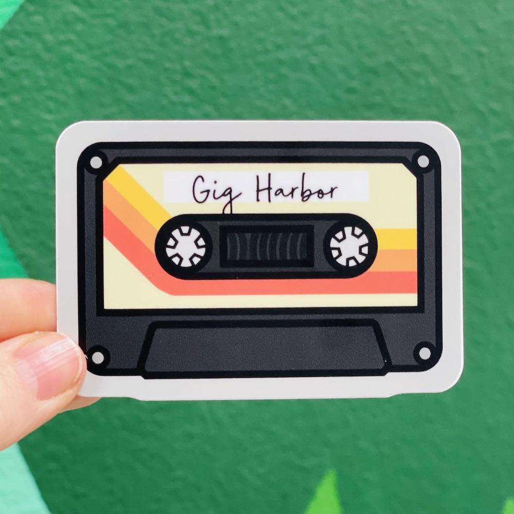 Stickers Northwest Sticker Gig Harbor Cassette Tape Sticker