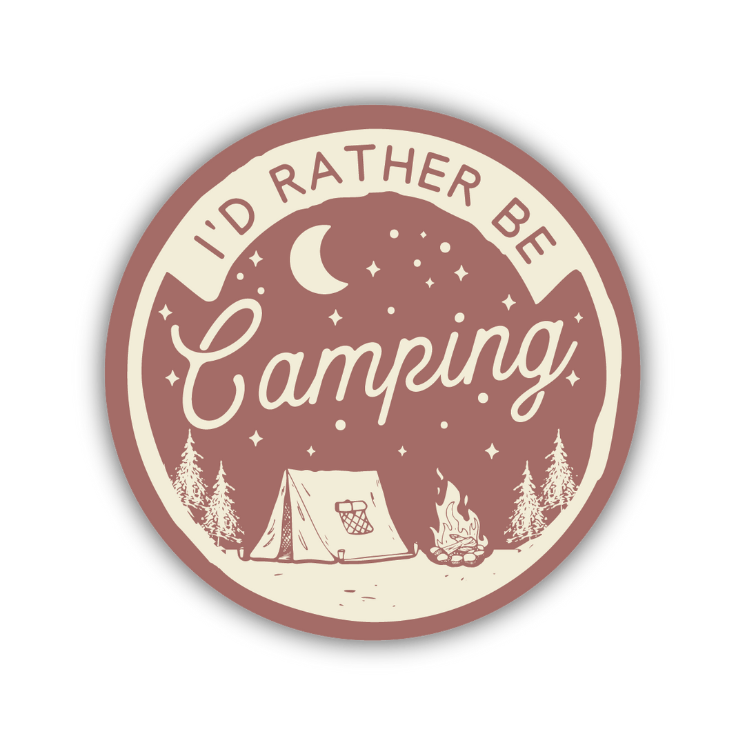 Stickers Northwest Sticker I'd Rather Be Camping Sticker