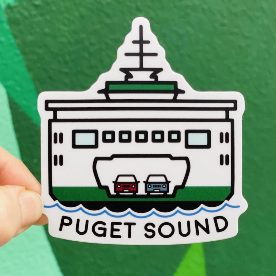 Stickers Northwest Sticker Puget Sound Ferry Front View Sticker
