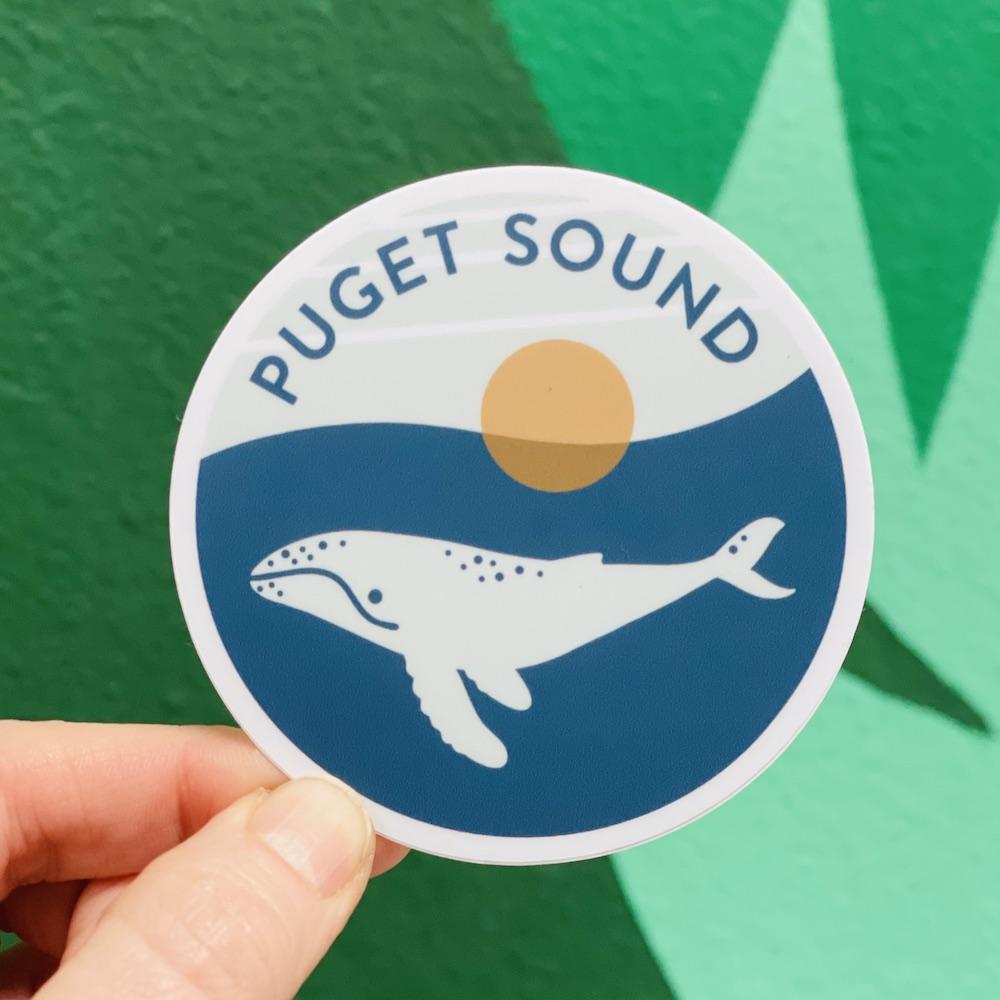 Stickers Northwest Sticker Puget Sound Whale Sticker
