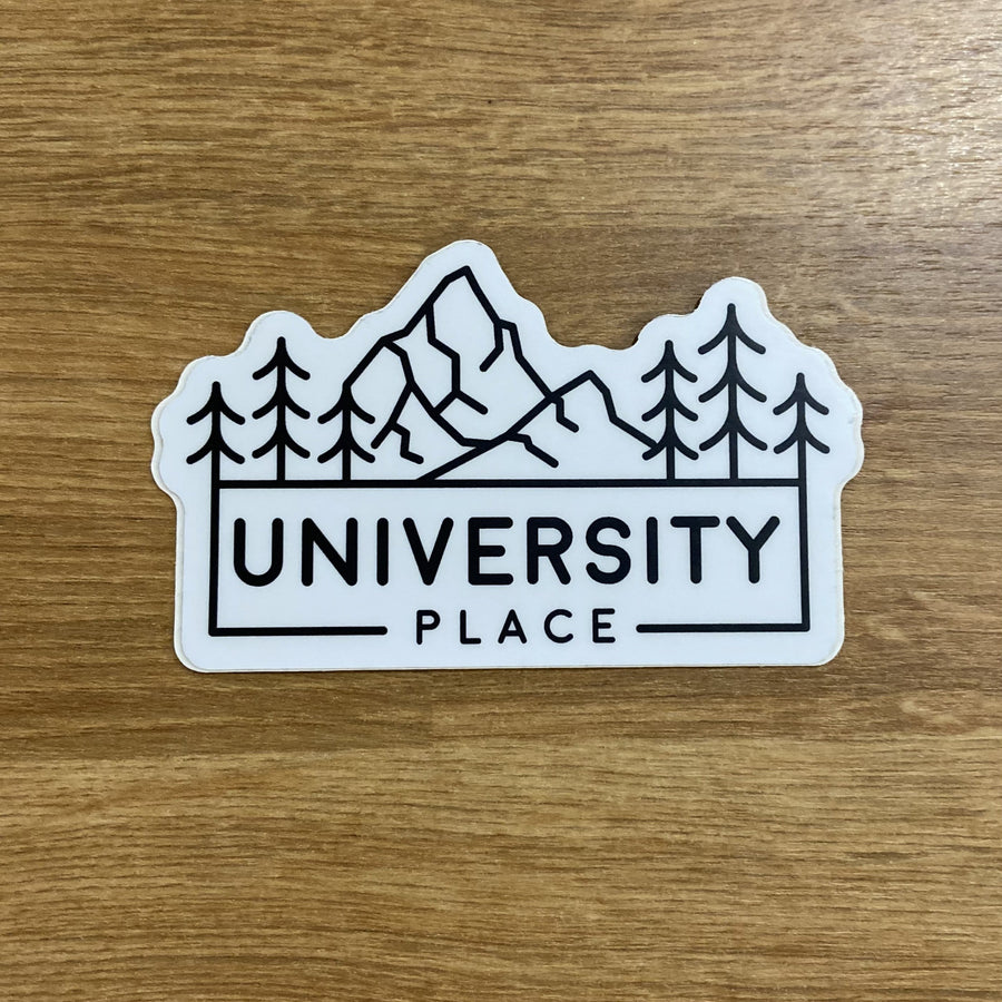 Stickers Northwest Sticker University Place Mountain and Trees Sticker