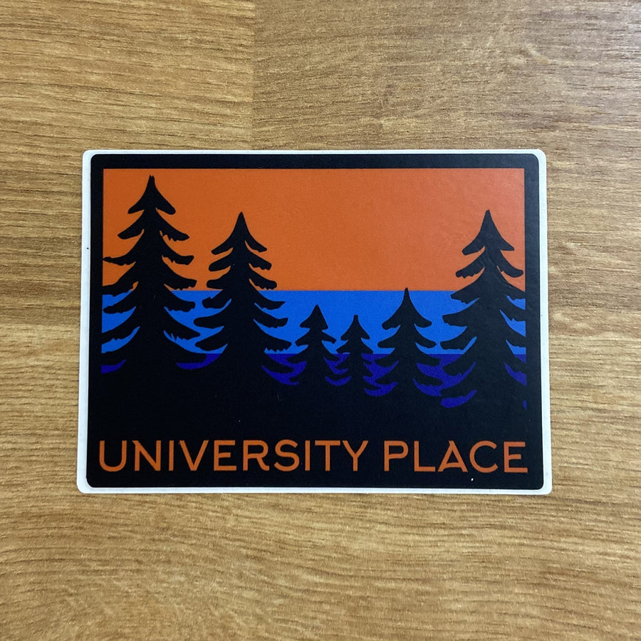 Stickers Northwest Sticker University Place Tree Silhouette Sticker