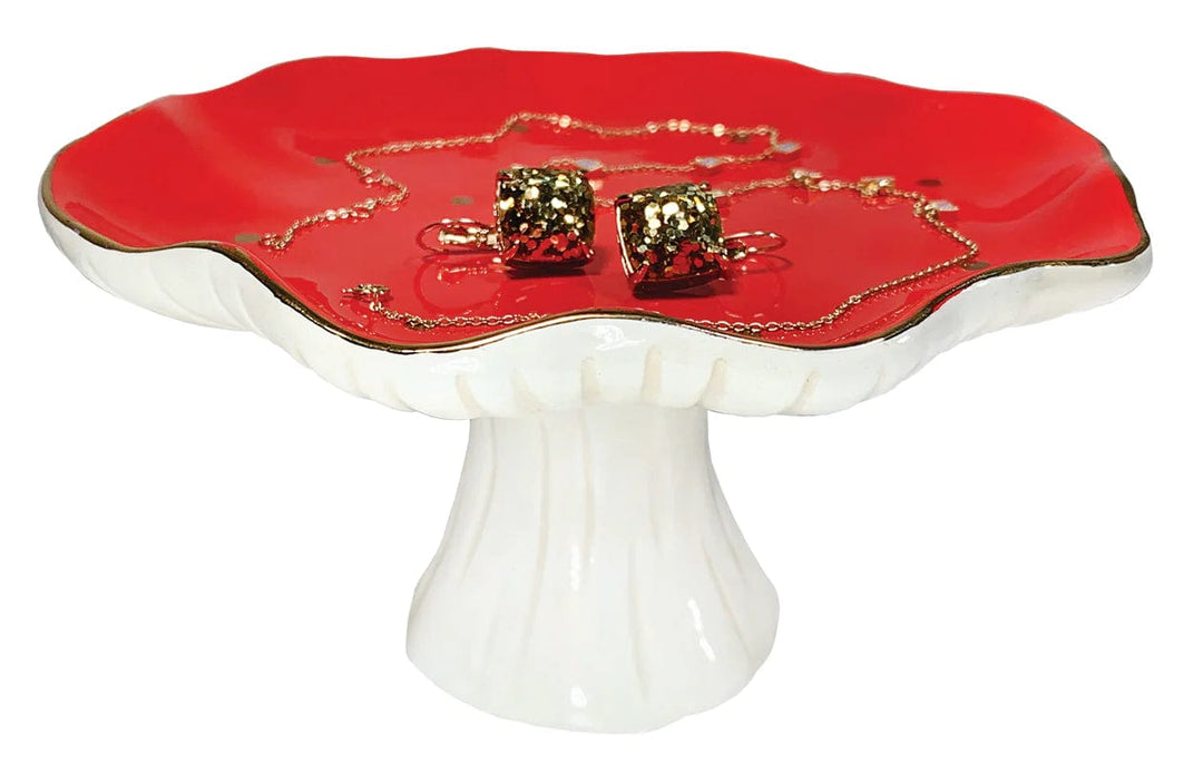 StreamlineNYC Decor Mushroom Pedestal Trinket Dish