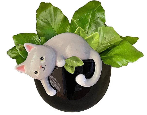 StreamlineNYC Planter Playful Kitty Planter