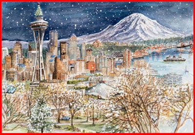 Studio Solstone Boxed Card Set Peace on Earth Pacific Northwest - Christmas Cards Boxed Set
