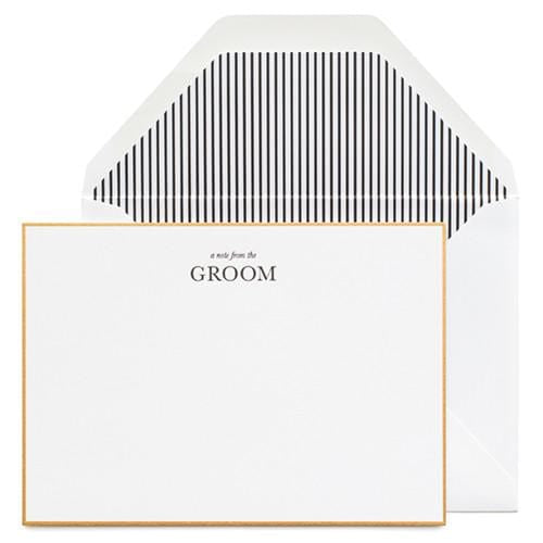 Sugar Paper Boxed Card Set From the Groom Noteset