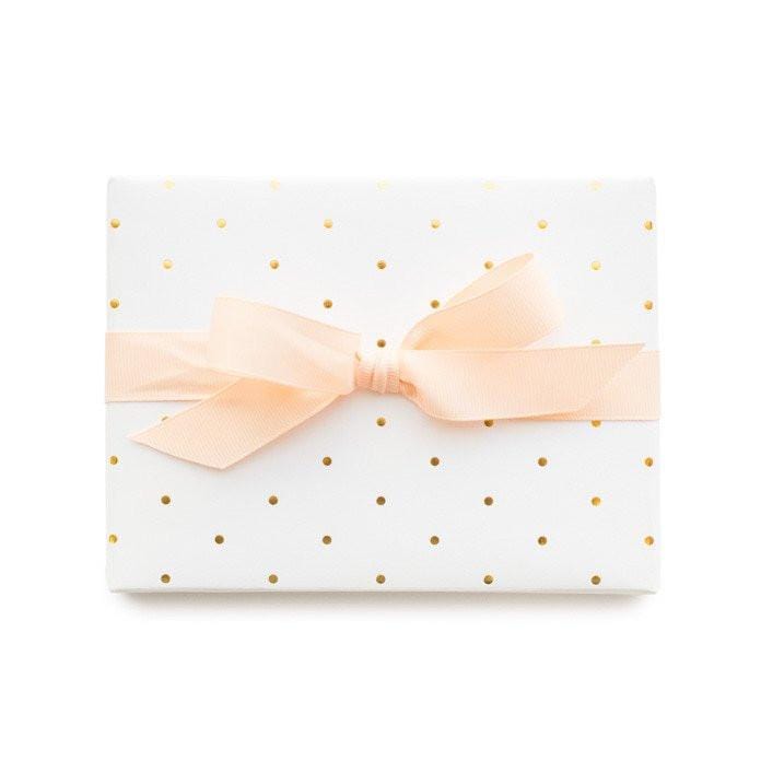 Sugar Paper Gift Wrap Sugar Paper White and Gold Petite Dot Wrapping Sheets