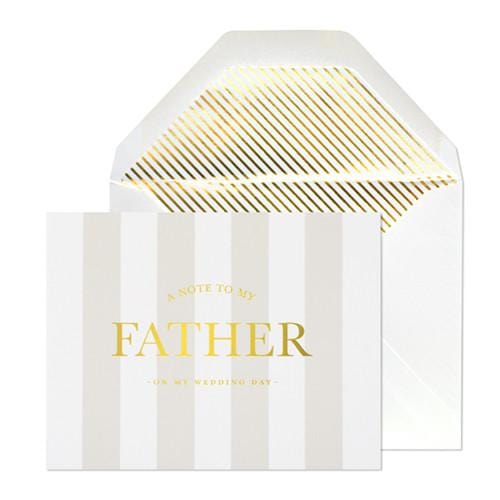 Note to My Father on My Wedding Day Card