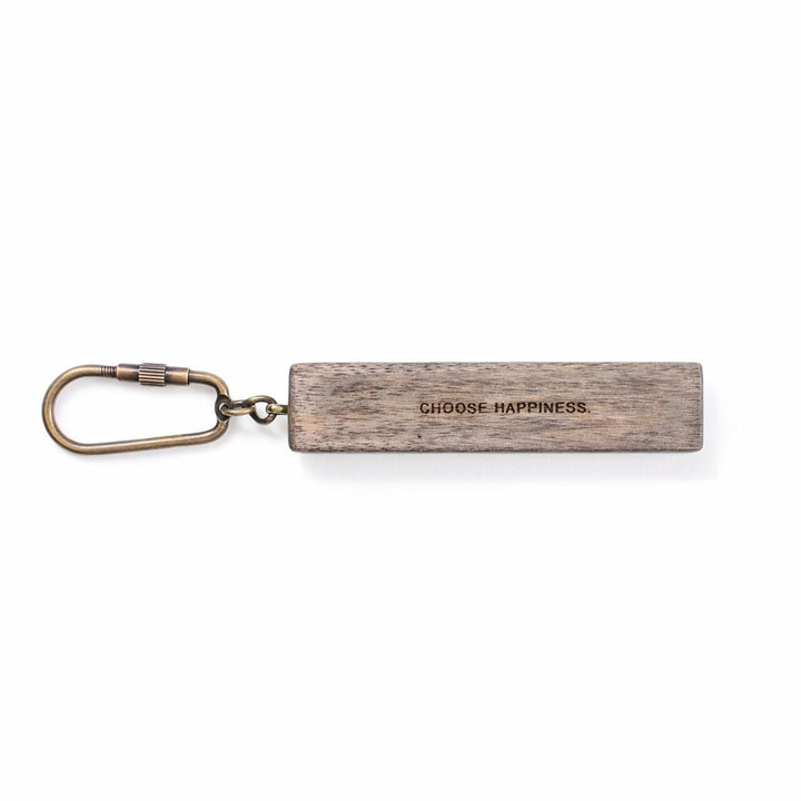 Sugarboo Keychain Happiness Wood Quote Keychain