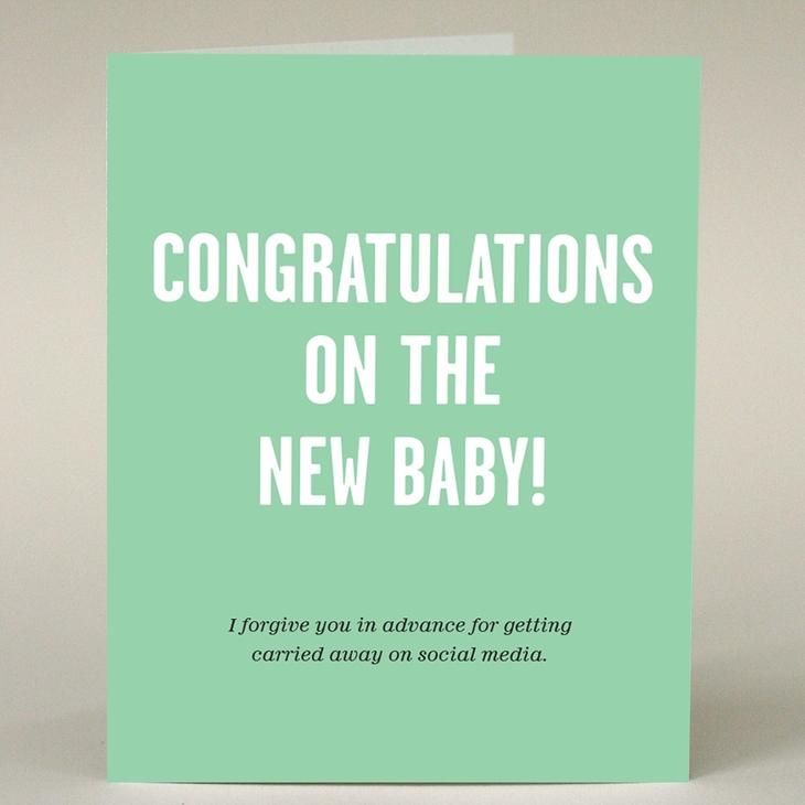 Sweet & Snarky Greeting Card Company Card New Baby - Social Media Card