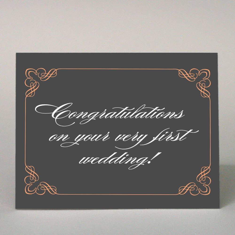 Sweet & Snarky Greeting Card Company Card Very First Wedding Card