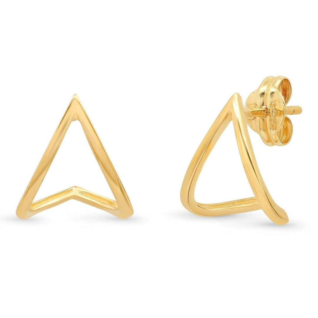 TAI Jewelry Earrings 14k Gold Jacket Stud Earrings