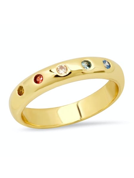 TAI Jewelry Multi Stone Gold Ring